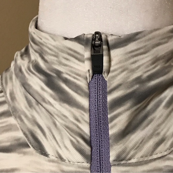 PATAGONIA White Gray Lavender All Weather 1/2 Zip Base Layer Top Size Small. - Picture 3 of 10